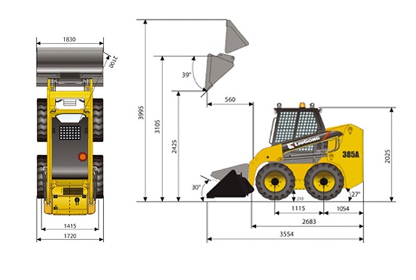 Габариты LiuGong CLG385A